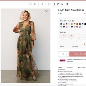 Layla Tulle Baltic Born maxi dress